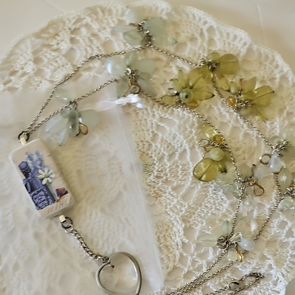 Handcrafted Altered Dominoes Necklace